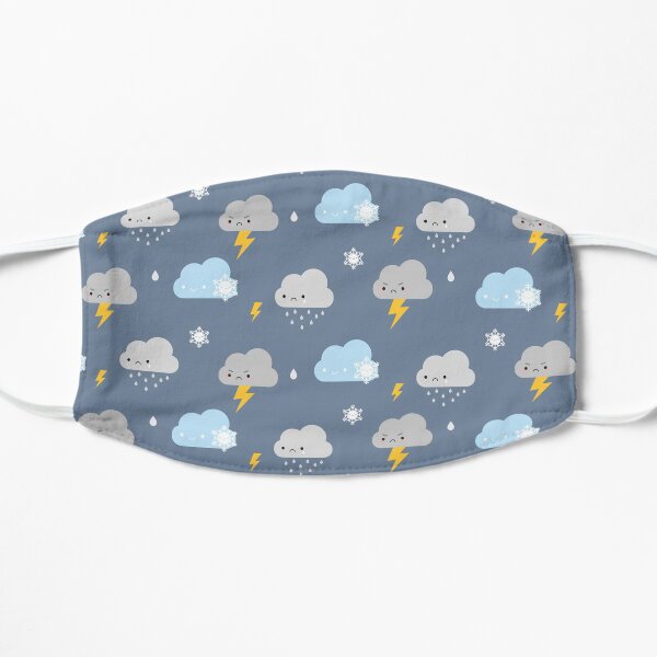 Kawaii Stormy Weather Flat Mask