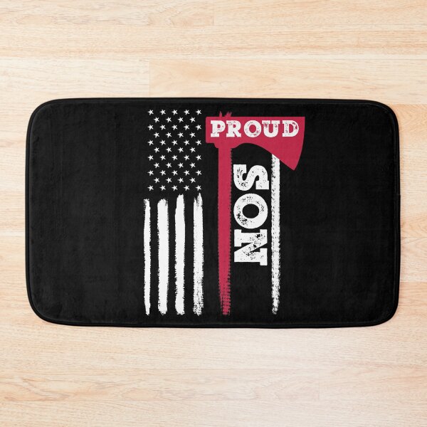 Item preview, Proud Firefighter Son Thin Red Line Hero Fire Fighter Support designed and sold by Orange Pieces.
