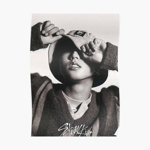 Han Jisung Stray Kids 3racha hot black and white Poster