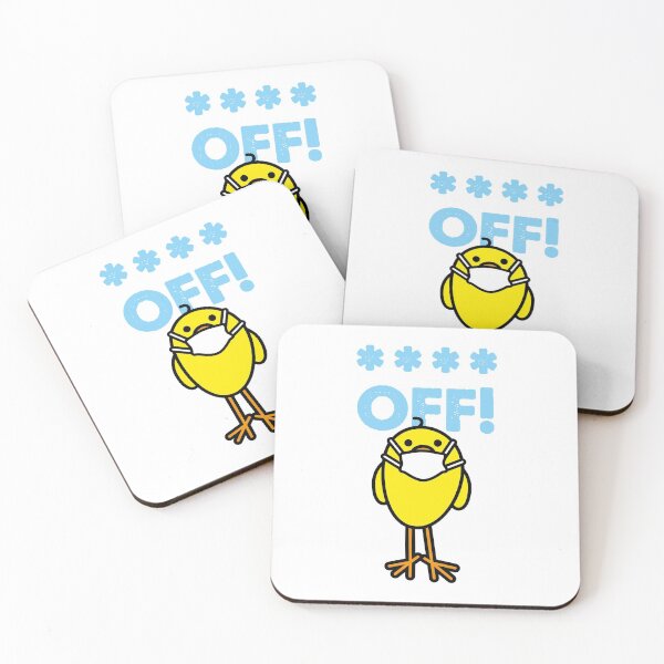 Item preview, Yellow Chick wearing Medical Mask and Swearing designed and sold by CleverPencil.