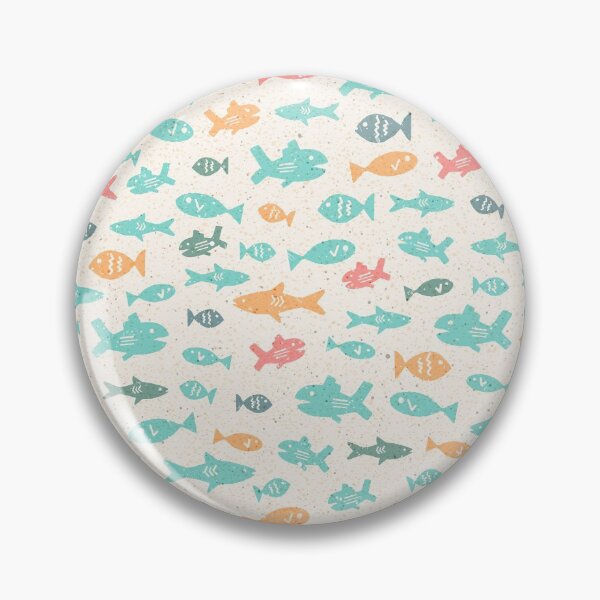 Item preview, Swimming Fish Cute Summer Nautical Beach Pattern designed and sold by emkayhess.