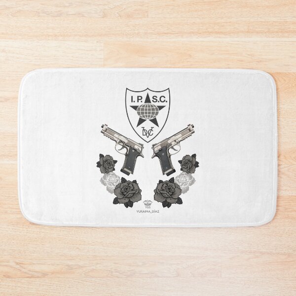 Item preview, Guns, roses ... and IPSC. White. Yuraima Diaz designed and sold by yourgunsstyle.