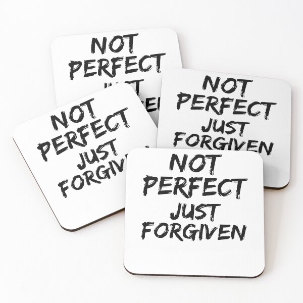 Item preview, Not Perfect Just Forgiven Christian Quote designed and sold by TNDesignStudio.