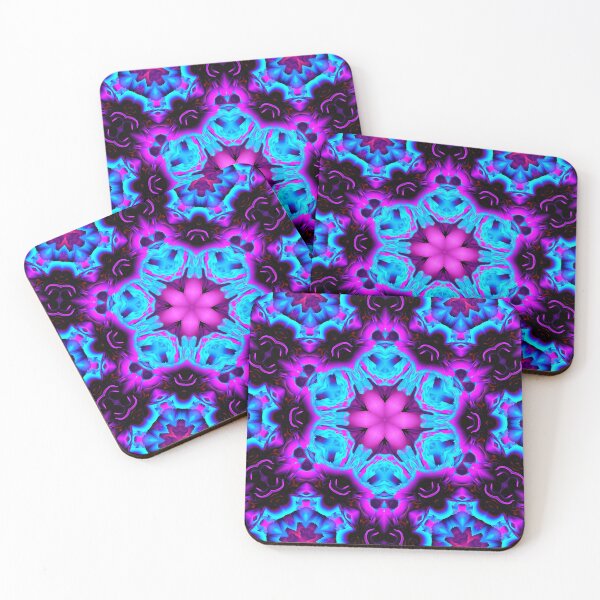 Item preview, blue purple vivid flower mandala designed and sold by haroulita.