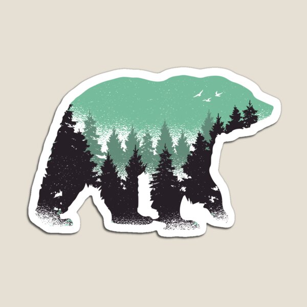 Beautiful Bear Forest Magnet