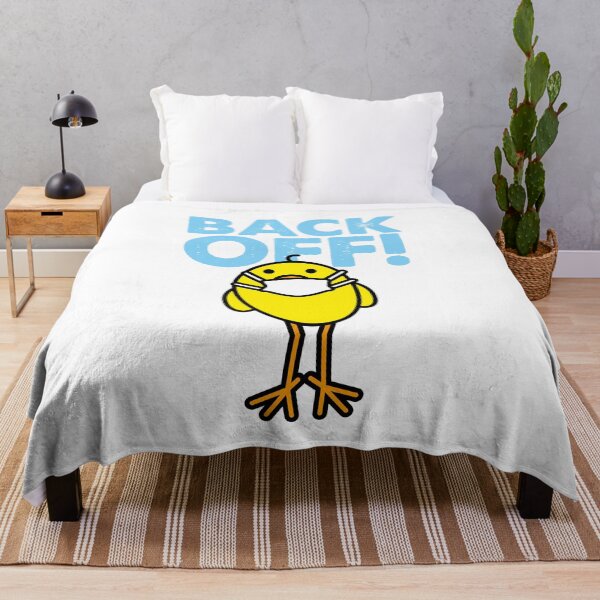 Item preview, Yellow Chick wearing Medical Mask saying Back Off! designed and sold by CleverPencil.