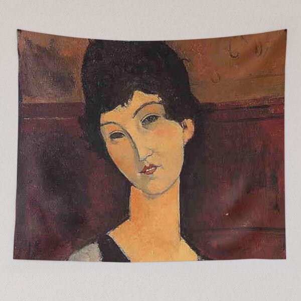 Item preview,  Vintage Portrait painting by  Amedeo Modigliani (Italian, Livorno 1884–1920 Paris) designed and sold by Vintage Designs +.
