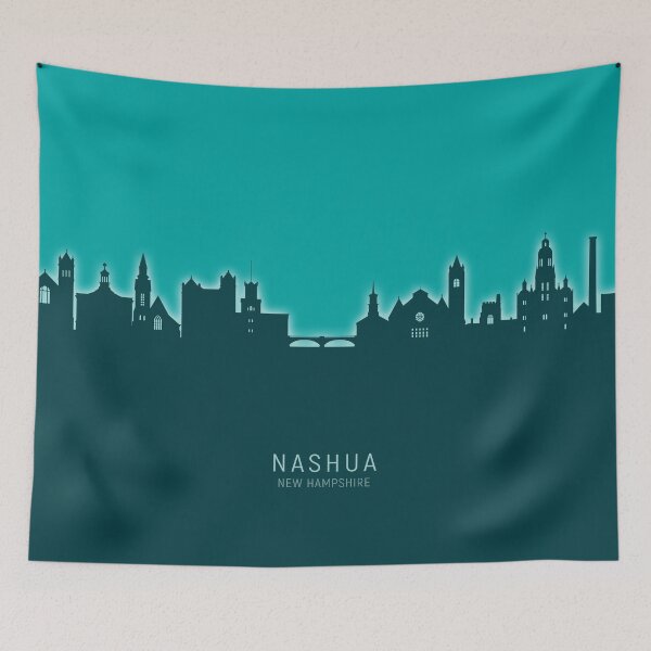 Item preview, Nashua New Hampshire Skyline designed and sold by ArtPrints.