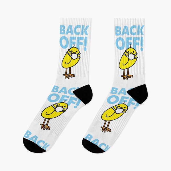 Item preview, Yellow Chick wearing Medical Mask saying Back Off! designed and sold by CleverPencil.