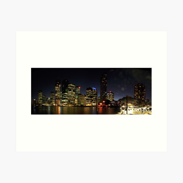 Aperçu de l'œuvre Brisbanes citylights panorama créée et vendue par warren dacey.