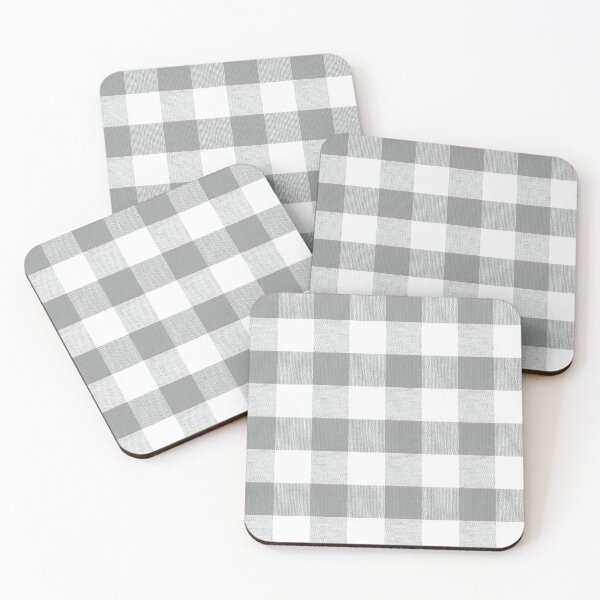 Item preview, Grey Flint Gray gingham fabric pattern designed and sold by coverinlove.