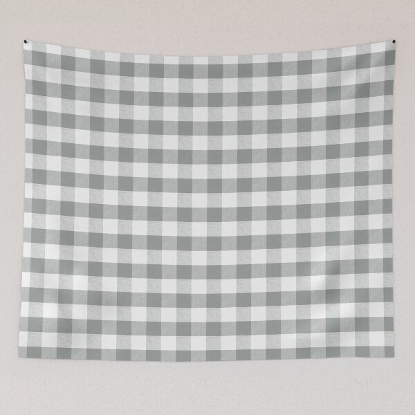 Item preview, Grey Flint Gray gingham fabric pattern designed and sold by coverinlove.