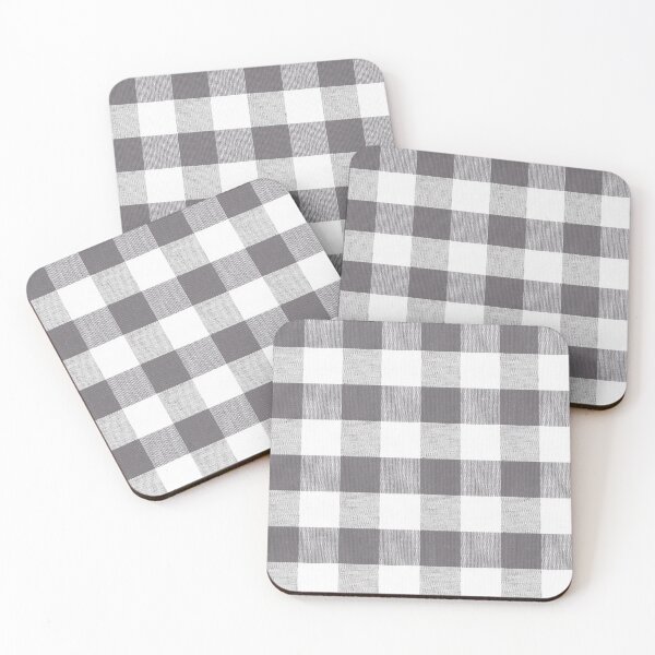 Item preview, Grey Volcanic Glass gingham fabric pattern designed and sold by coverinlove.
