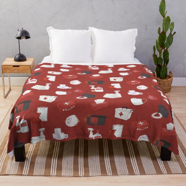 Item preview, Quarantine red medical pattern designed and sold by Milatoo.