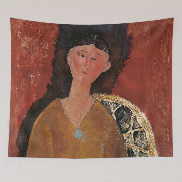 Item preview, Vintage Portrait painting by  Amedeo Modigliani (Italian, Livorno 1884–1920 Paris) designed and sold by Vintage Designs +.