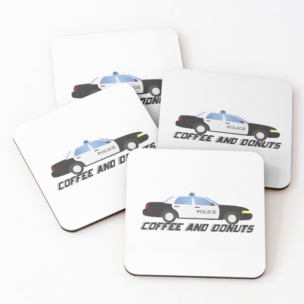 Item preview, Police Car Patrol Officers Like Coffee and Donuts designed and sold by NorseTech.