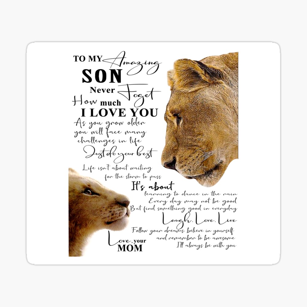 MOM SON MUG to My Son Never Forget That I Love You Tiger