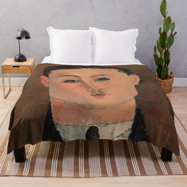 Item preview, Vintage Portrait painting by Amedeo Modigliani (Italian, Livorno 1884–1920 Paris) designed and sold by Vintage Designs +.