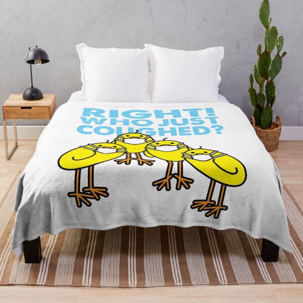 Item preview, Four Yellow Chicks wearing Medical Masks with Cough Message designed and sold by CleverPencil.