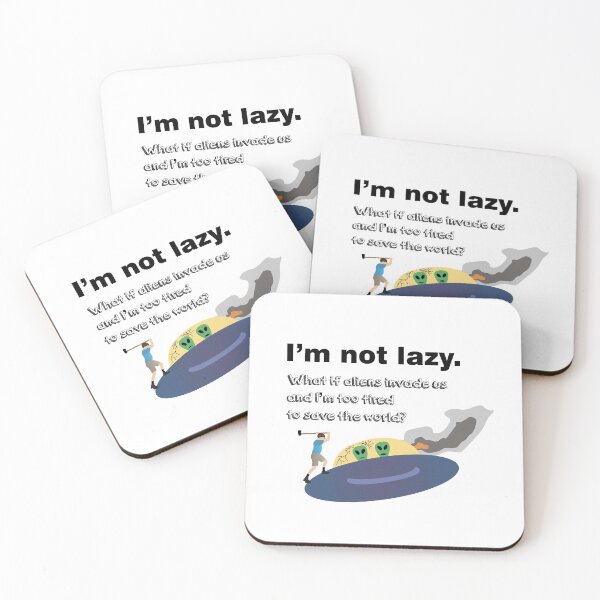 Item preview, Lazy People Fight Alien UFO designed and sold by NorseTech.