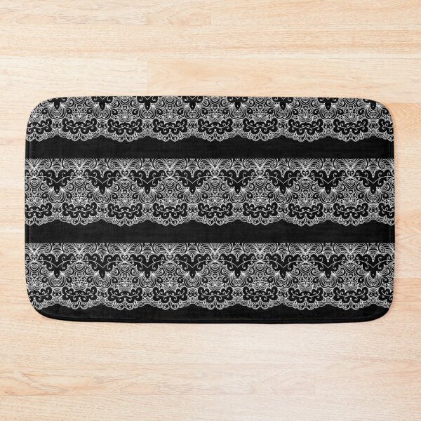 Grandmas Old Knitted Lace On Shirts And Home Decor Bath Mat