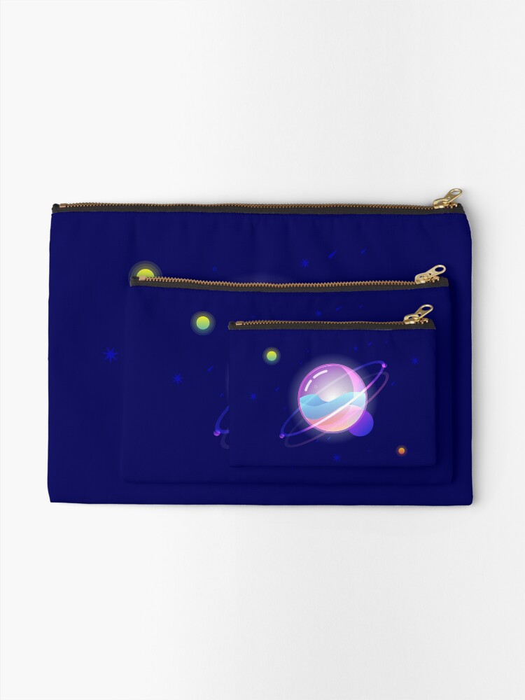 Alternate view of Space Bubble Planet Zipper Pouch