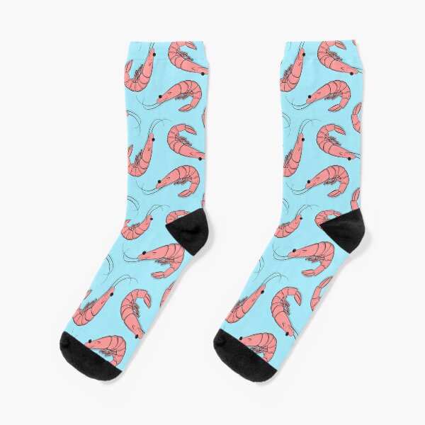 Red Squid Socks, Octopus Animal Midnight Navy Blue Men's Crew Socks