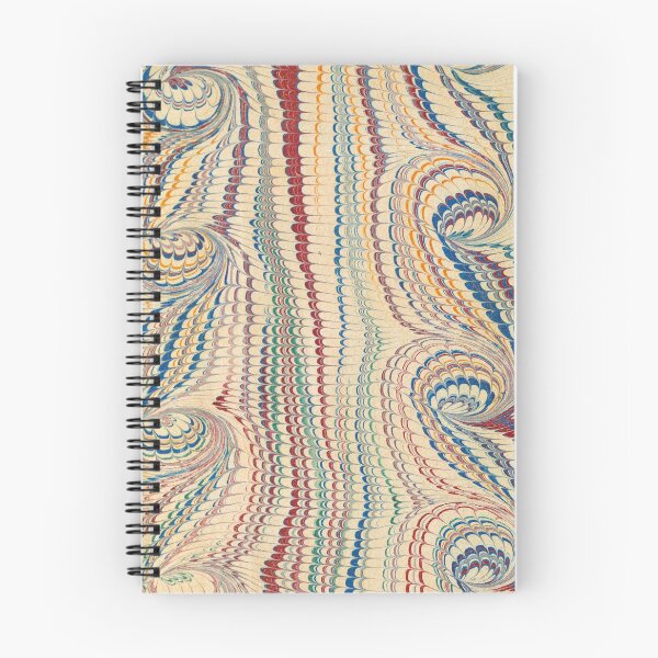Item preview, Swirling and vertical marbling with cream, red, blue and yellow designed and sold by coverinlove.