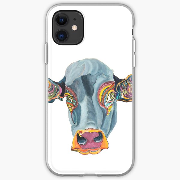Cute Cow - Don't eat me ... by Giselle iPhone Soft Case
