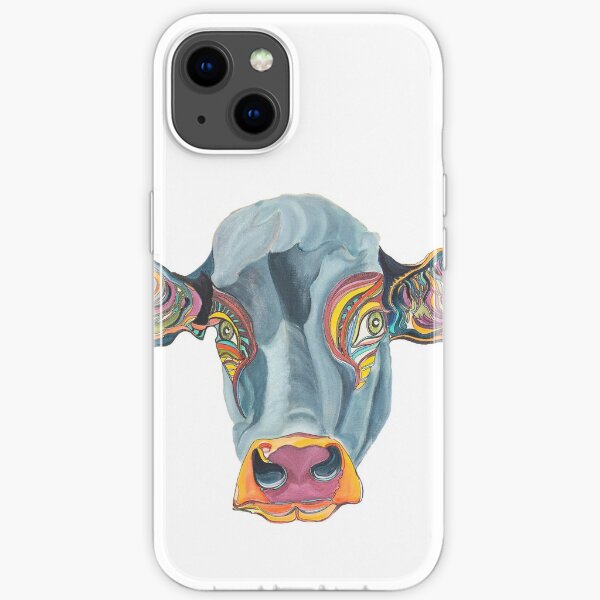 Cute Cow - Don't eat me ... by Giselle iPhone Soft Case