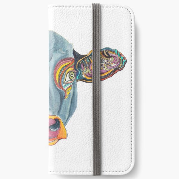 Cute Cow - Don't eat me ... by Giselle iPhone Wallet
