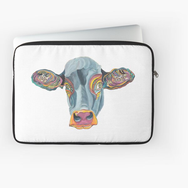 Cute Cow - Don't eat me ... by Giselle Laptop Sleeve