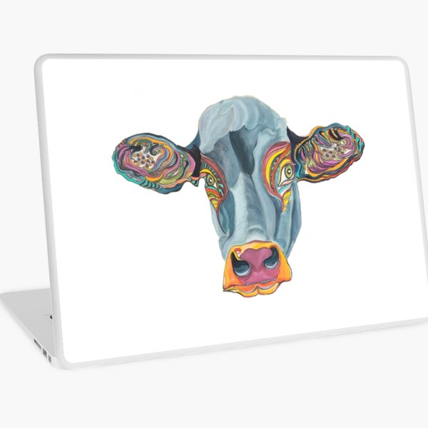 Cute Cow - Don't eat me ... by Giselle Laptop Skin