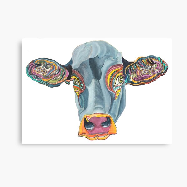 Cute Cow - Don't eat me ... by Giselle Canvas Print