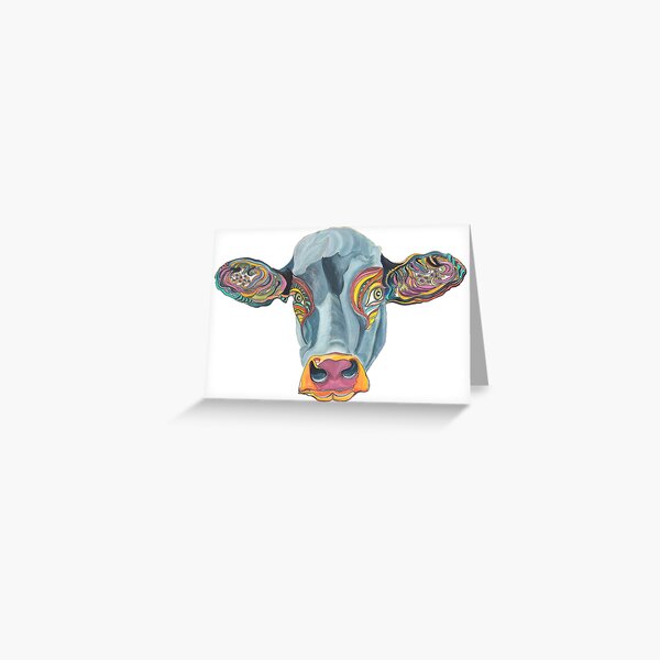 Cute Cow - Don't eat me ... by Giselle Greeting Card