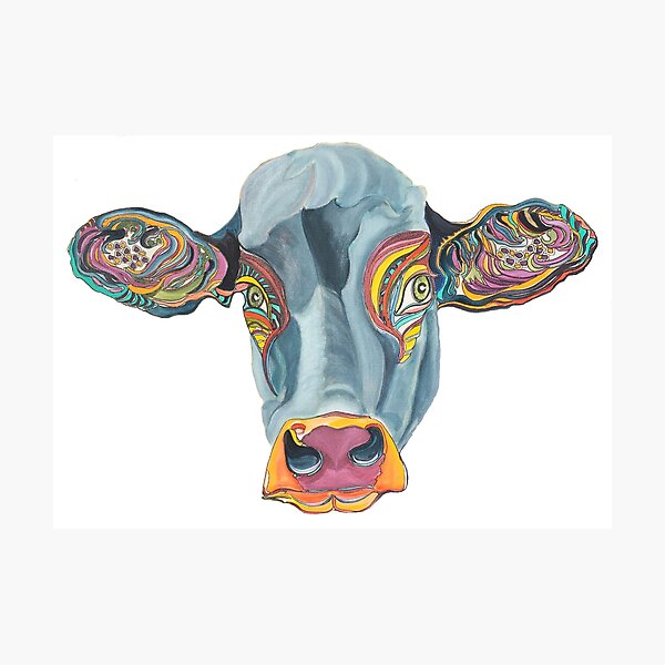 Cute Cow - Don't eat me ... by Giselle Photographic Print