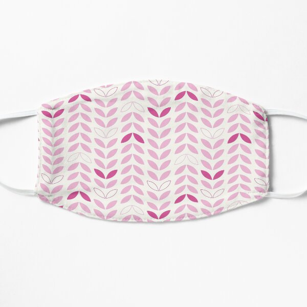 Pink Leaf Petal Modern Mask