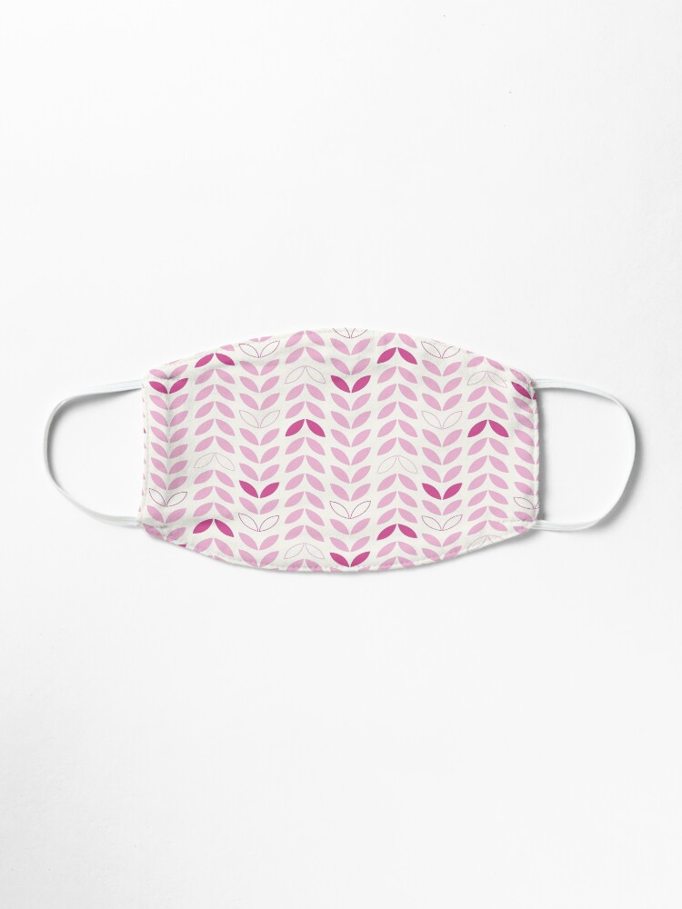 Alternate view of Pink Leaf Petal Modern Mask