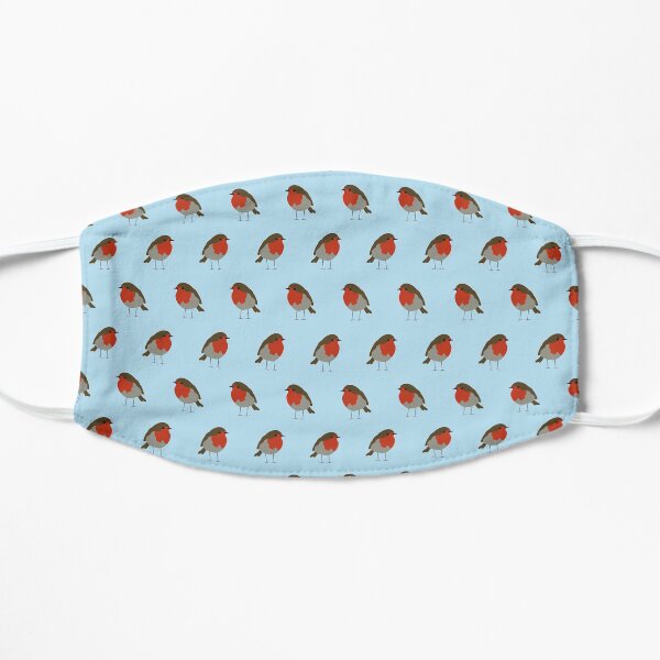 Red Robins - British Garden Birds Flat Mask