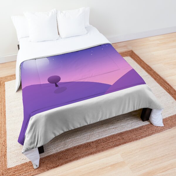 Trees under Moon Comforter