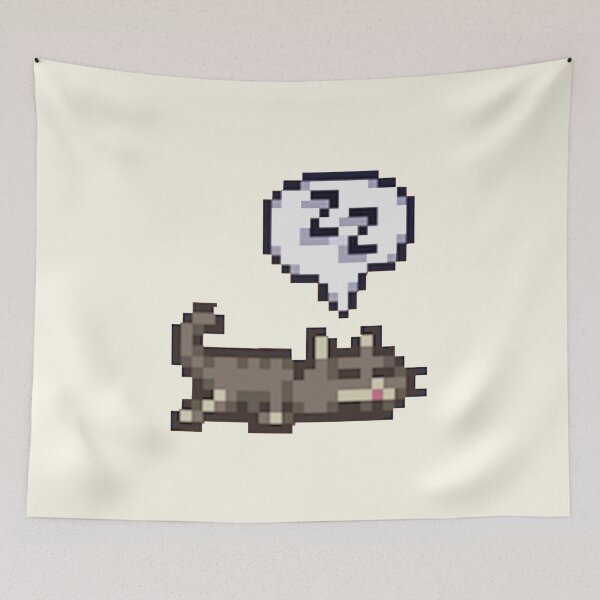 Item preview, Stardew Valley Sleeping Cat Sploot designed and sold by r9440.
