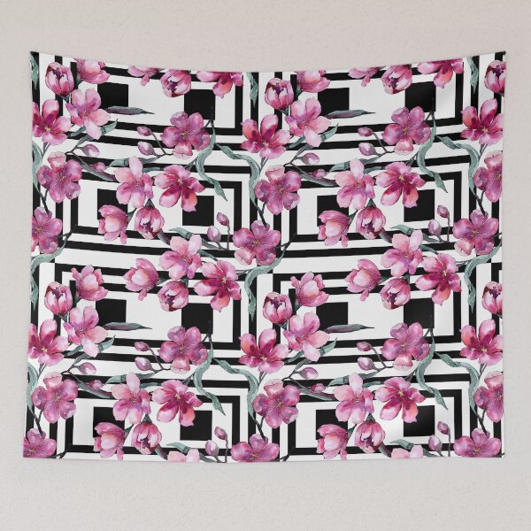 Item preview, Pink watercolor flowers designed and sold by stylebytara.