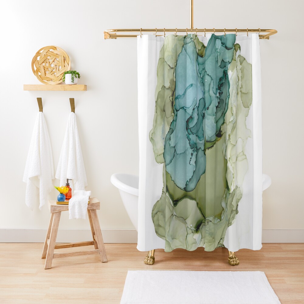 " moss aquamarine " Shower Curtain for Sale by freyjahowe Redbubble