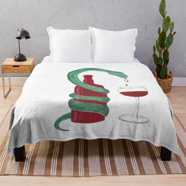 Item preview, A snake and a bottle of wine designed and sold by rockovart.