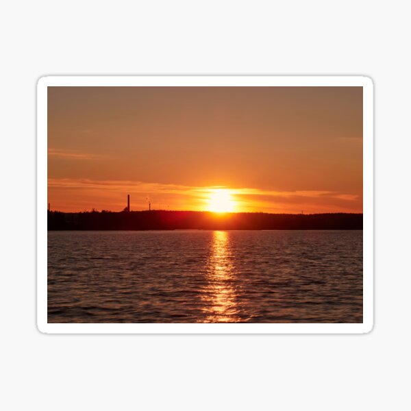 Nokia skyline at sunset Sticker