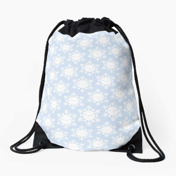 Kawaii Winter Snowflakes Drawstring Bag