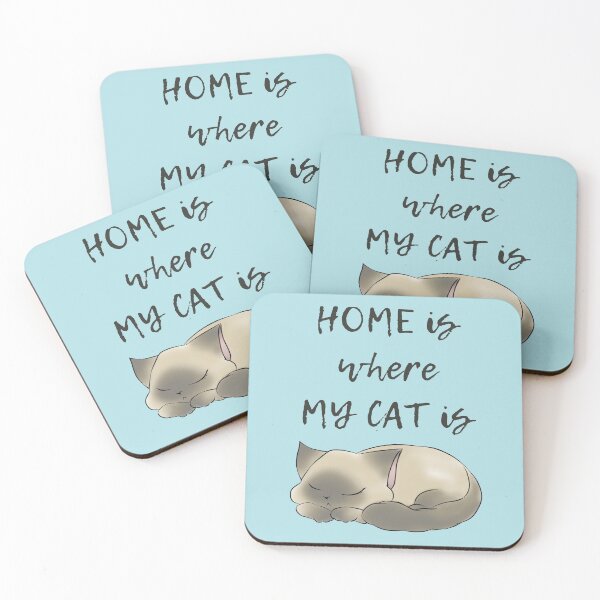 Item preview, Home is where my cat is - sleepy cat designed and sold by Denise, Denisn't.