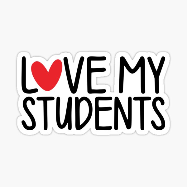 Teacher Valentine - Love My Students Sticker