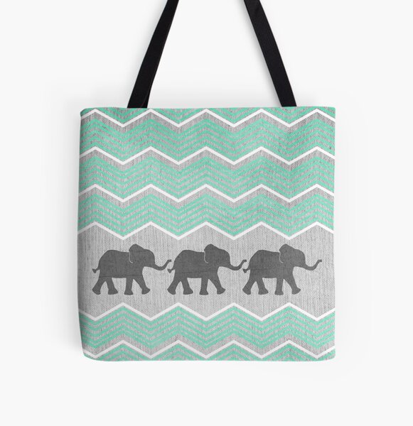 Elephant Under The Tree of Life Cotton Tote Bag