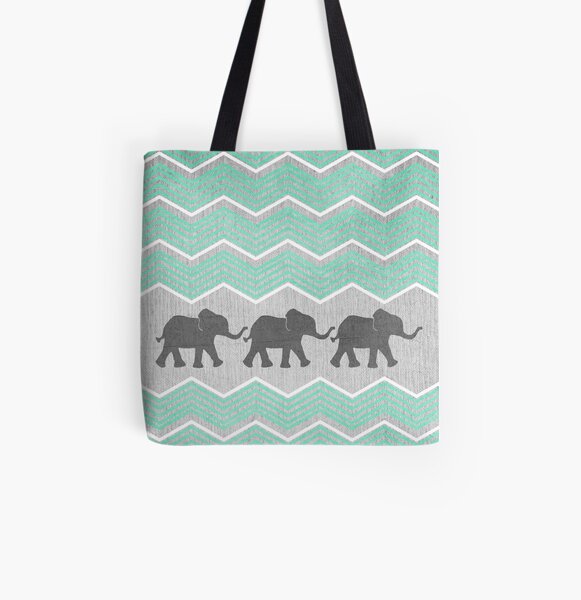 Drei Elefanten Allover-Print Tote Bag
